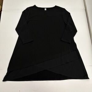 Zenana‎ Outfitters Women M Short Lil Black Dress 3/4 Sleeve SKU 60098